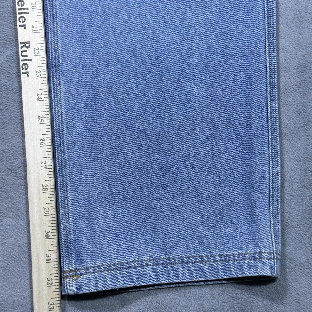 Duluth Trading Jeans Mens 42x32 Regular Fit Straight Leg Light Wash Garage Work
